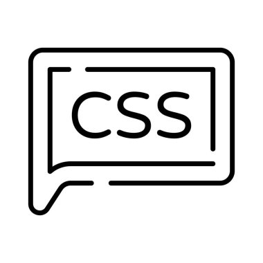 Modern tarzda css sohbet baloncuğunun güzel tasarlanmış vektörü, simgeyi kullanması kolay