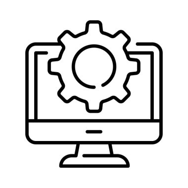 Bilgisayar vektör tasarımı modayı, sistem yapılandırma simgesi