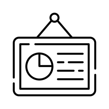 Panodaki pasta grafiği sunum panosunun konsept simgesini gösteriyor, simgeyi kullanması kolay