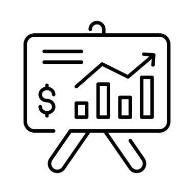 Panodaki veri tablosu sunum vektörünü trend biçimi, premium simgesi olarak gösteriyor