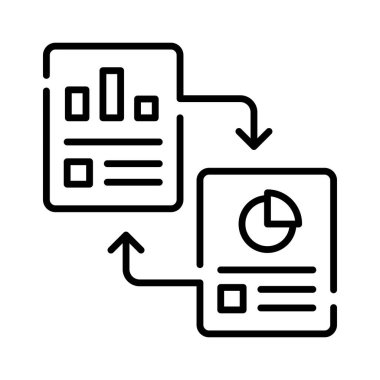 Veri, vektör tasarımını modern biçim, veri raporunun premium simgesi olarak raporlar