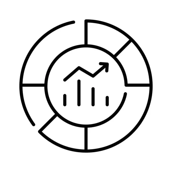 Eine Erstaunliche Ikone Des Datendiagramms Modernem Und Trendigem Stil Datenanalyse — Stockvektor
