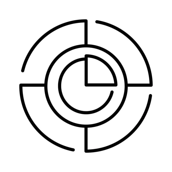 Diseño Vectorial Increíble Gráfico Circular Icono Concepto Infografías Estilo Moda — Archivo Imágenes Vectoriales