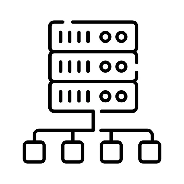Amazing Vector Database Network Modern Style Easy Use Icon — Stock Vector