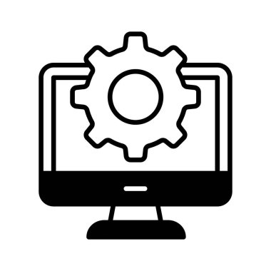 Bilgisayar vektör tasarımı modayı, sistem yapılandırma simgesi