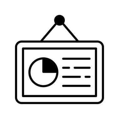 Panodaki pasta grafiği sunum panosunun konsept simgesini gösteriyor, simgeyi kullanması kolay