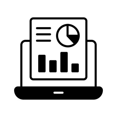 Çevrimiçi iş raporunun dizüstü bilgisayarlı iş raporu