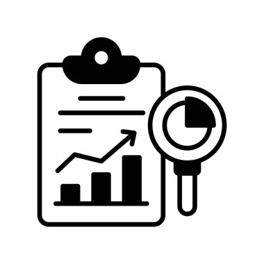 İş verisi raporlama vektör tasarımı modayı ve iş analitik simgesi