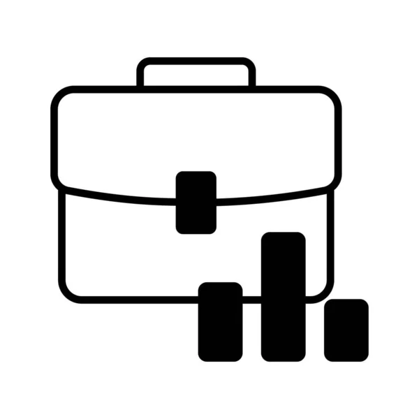Staafdiagram Met Business Bag Met Vector Van Business Data Analytics — Stockvector