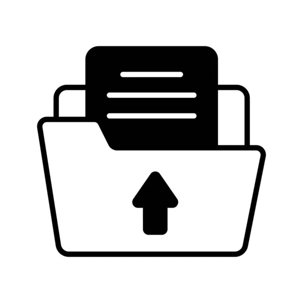 Ein Symbol Für Das Hochladen Von Dateien Modernen Stil Editierbarer — Stockvektor