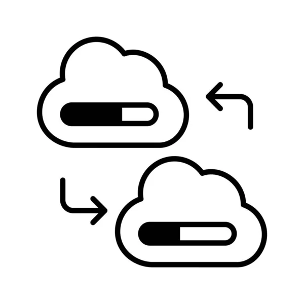 Magnifiquement Conçu Icône Réseau Cloud Dans Style Moderne Vecteur Premium — Image vectorielle