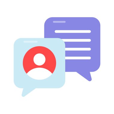 Çekme sohbet balonu iletişim vektörü kavramını gösterir, diyalog simgesi