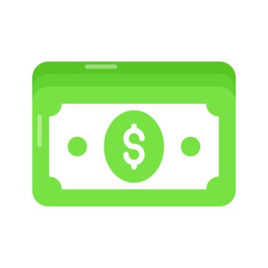 Modern tarzda bir kağıt para ikonu, banknotların iyi tasarlanmış vektörü