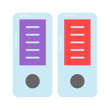 Dosyaların modern tarzda bir vektörü, klasörlerin modaya uygun düz simgesi