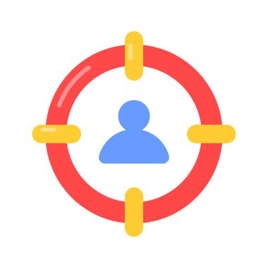 Düzenlenebilir biçimdeki bir kafa avlama simgesi, hedef müşteri vektör tasarımı