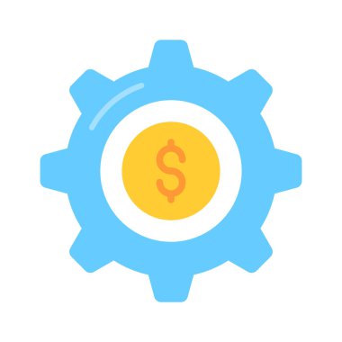 Para yönetiminin konsept vektörünü gösteren çarklı dolar parası