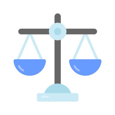 Düzenlenebilir düz stil iş hukuku sembolü denge ikonu