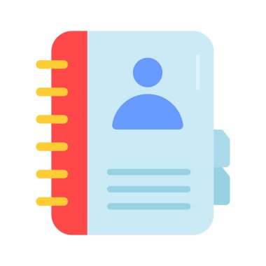 Telefon rehberi, telefon rehberi simgesi, adres defteri vektörü