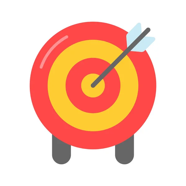 stock vector An icon of dartboard denoting concept of business goal, business target vector design