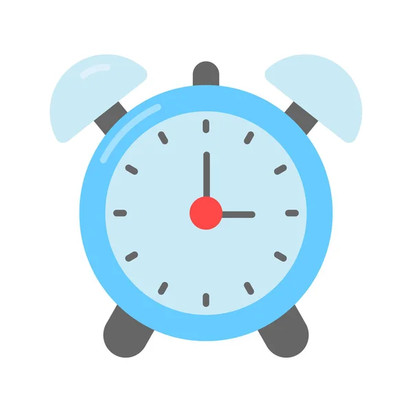 Flat Icon Alarm Clock Editable Style Easy Use Download — Stock Vector