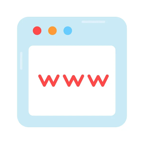 Ikona Adresu Internetowego Nowoczesnym Stylu Odizolowany Białym Tle — Wektor stockowy