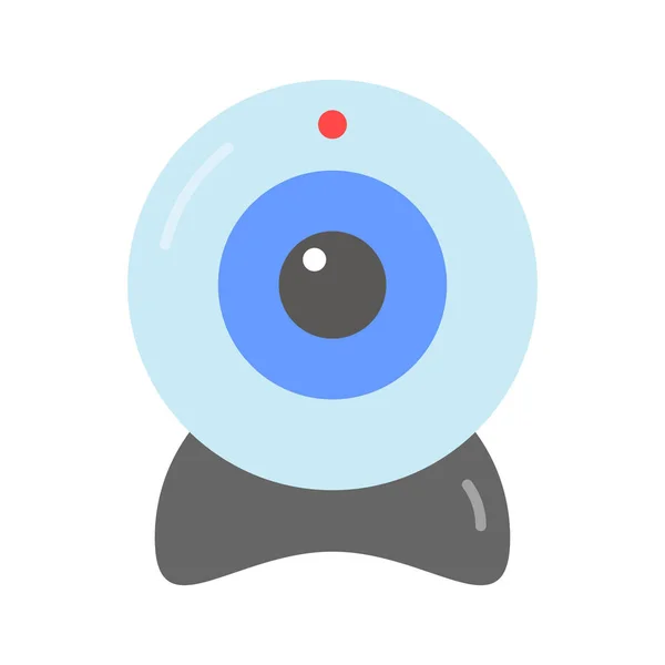 Ένα Επεξεργάσιμο Εικονίδιο Της Κάμερας Webcam Στυλ Επίπεδη Σχεδίαση Διάνυσμα — Διανυσματικό Αρχείο