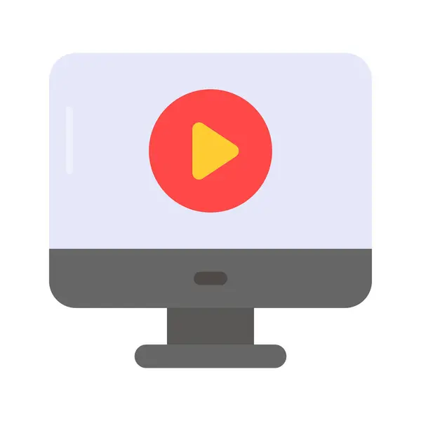 Σχεδιασμός Διανυσματικού Φορέα Αναπαραγωγής Βίντεο Εικονίδιο Μάρκετινγκ Βίντεο Για Premium — Διανυσματικό Αρχείο