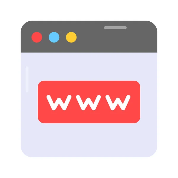Icon Web Address Modern Style Isolated White Background — Stock Vector