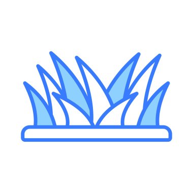 Moda tarzında çimen simgesi, bize premium simge hazır, beyaz arkaplanda izole