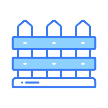 Bu muhteşem çit ikonunu düzenlenebilir şekilde tutun, ahşap gömülü.