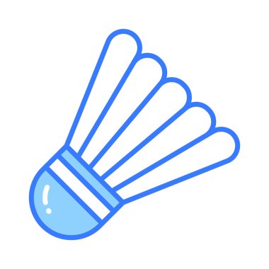 Düzenlenebilir stil ve oyun ekipmanı vektöründe mekikcock 'un son moda simgesi