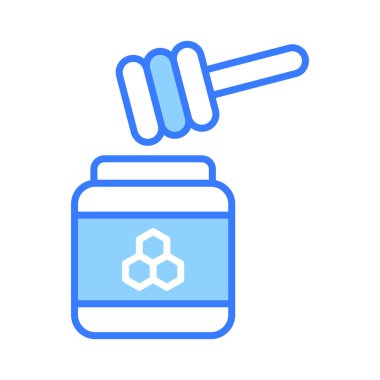 Bal kavanozu, balın modern tarzda konsept vektörü, simge kullanmaya hazır