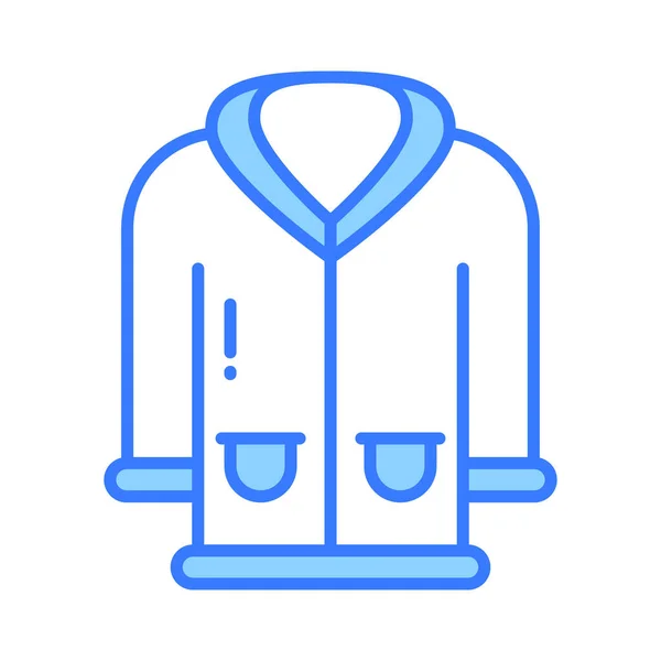 Úžasná Ikona Kabátu Moderním Stylu Izolované Bílém Pozadí — Stockový vektor