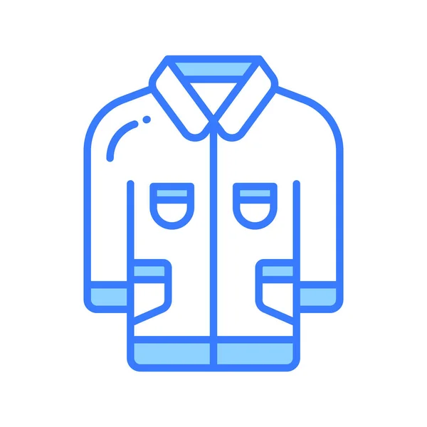 Fantastisk Ikon Jacka Modern Stil Isolerad Vit Bakgrund — Stock vektor