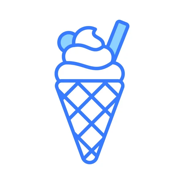 Coupe Crème Glacée Dans Style Moderne Prêt Emploi Télécharger — Image vectorielle