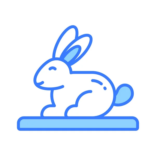 设计精良的兔子图标 时尚风格的宠物动物概念图标 — 图库矢量图片