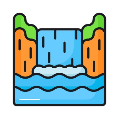 Bu güzel dizayn edilmiş şelale vektörünü düzenlenebilir biçiminde işaretleyin,