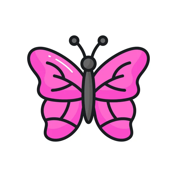 Überprüfen Sie Dieses Schön Gestaltete Symbol Des Schmetterlings Einfach Bedienen — Stockvektor