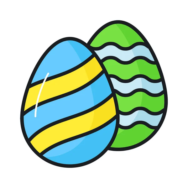 Icono Bellamente Diseñado Huevos Decorativos Estilo Moda Vector Fácil Usar — Vector de stock
