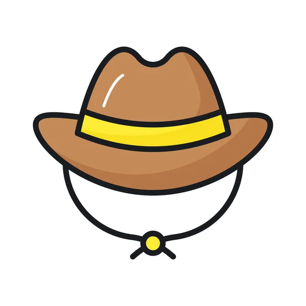 Icono Increíble Sombrero Estilo Editable Aislado Sobre Fondo Blanco — Vector de stock