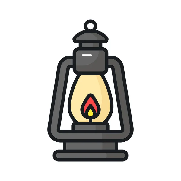 Editable Icon Vintage Lantern Trendy Style Vector Vintage Lamp — Stock Vector