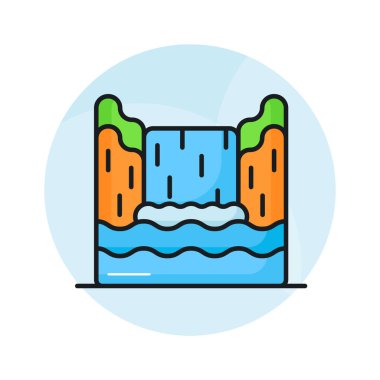 Bu güzel dizayn edilmiş şelale vektörünü düzenlenebilir biçiminde işaretleyin,