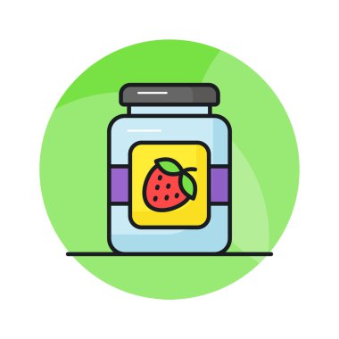 Bu inanılmaz reçel kavanozunu modern tarzda işaretleyin, simge kullanmaya hazır