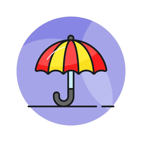 Compruebe Este Icono Diseño Creativo Paraguas Estilo Editable Listo Para — Vector de stock