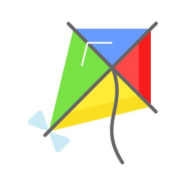 Uçurtma uçuşu için mükemmel bir tasarım vektörü, iyi tasarlanmış boş zaman aktivitesi ikonu.