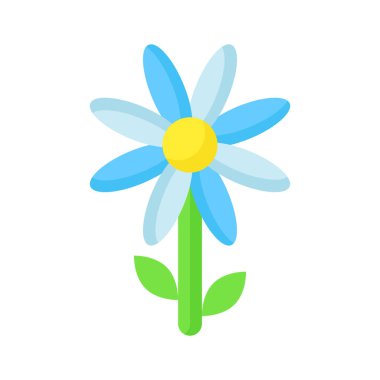 Modern tarzda güzel kiraz çiçekleri, iyi tasarlanmış çiçek ikonu.