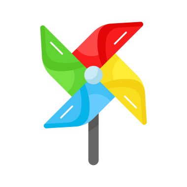 Çocuk oyuncağı, modern stilde inanılmaz bir fırıldak ikonu, premium vektör