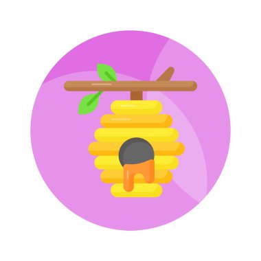 Sömürge arıları arı kovanında bal muhafaza eder, arıların modern simgesi.