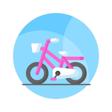 Modern tarzda bisiklet simgesi tasarımı, pedal bisiklet vektör tasarımı