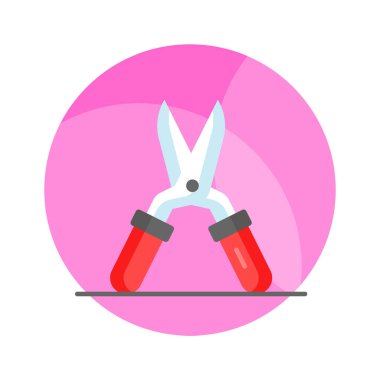 Modern tarzda bir bahçe kesme, bahçe makası, kesme aracı simgesi